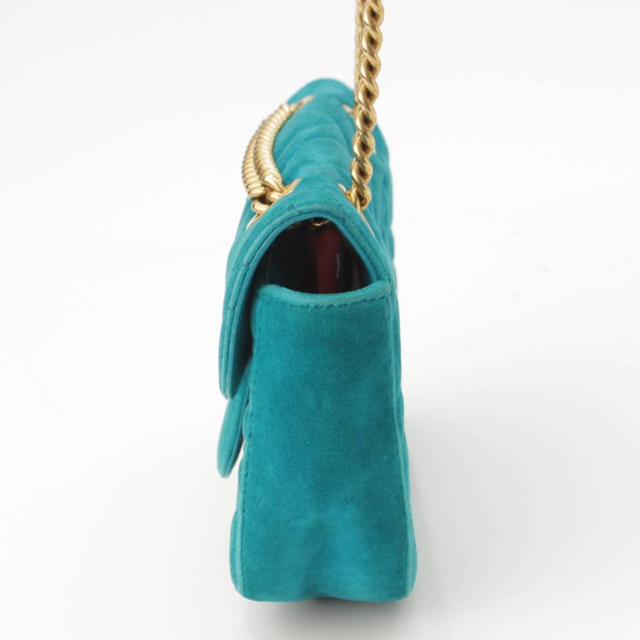 グッチ】Gucci GGマーモント ベルベット チェーンショルダーバッグ 