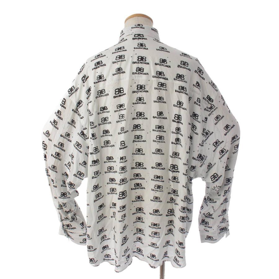 BALENCIAGA バレンシアガ デザイン2way長袖シャツ ホワイト 38