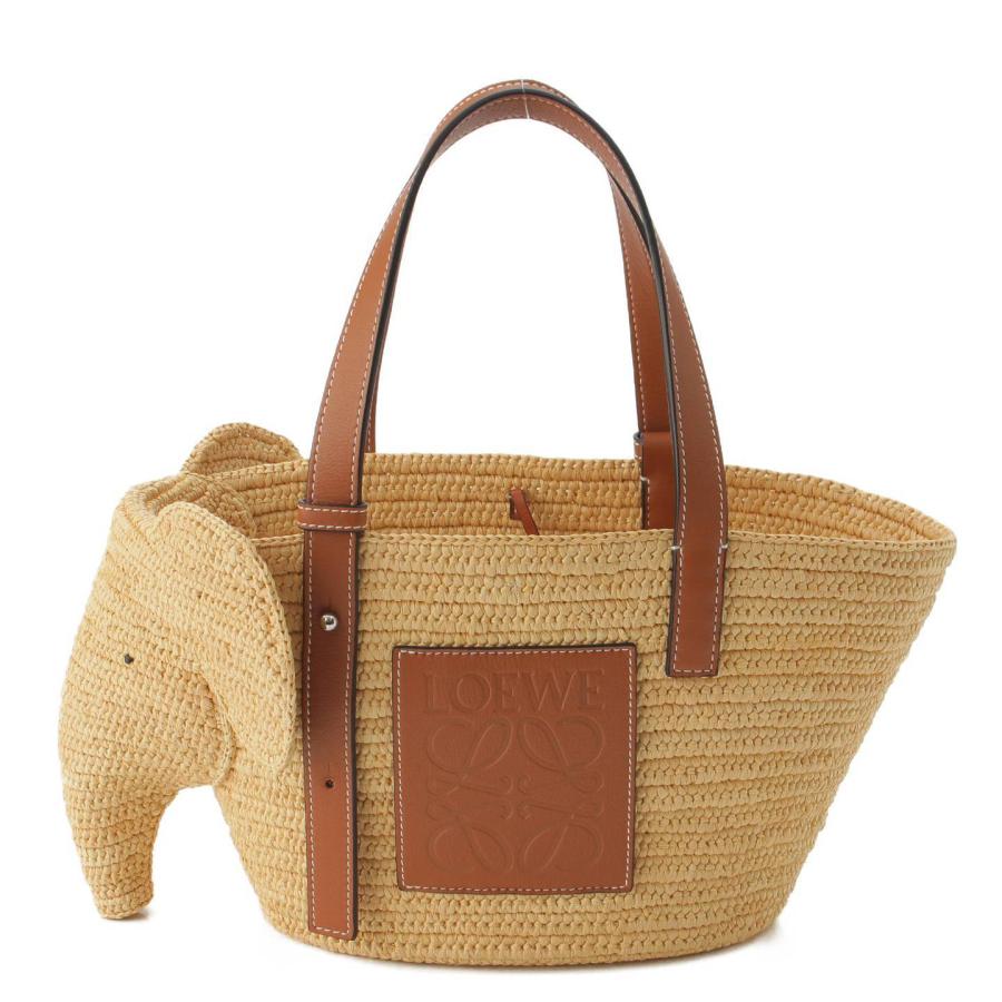 LOEWE エレファント バスケットバッグ (ラフィア＆カーフ)