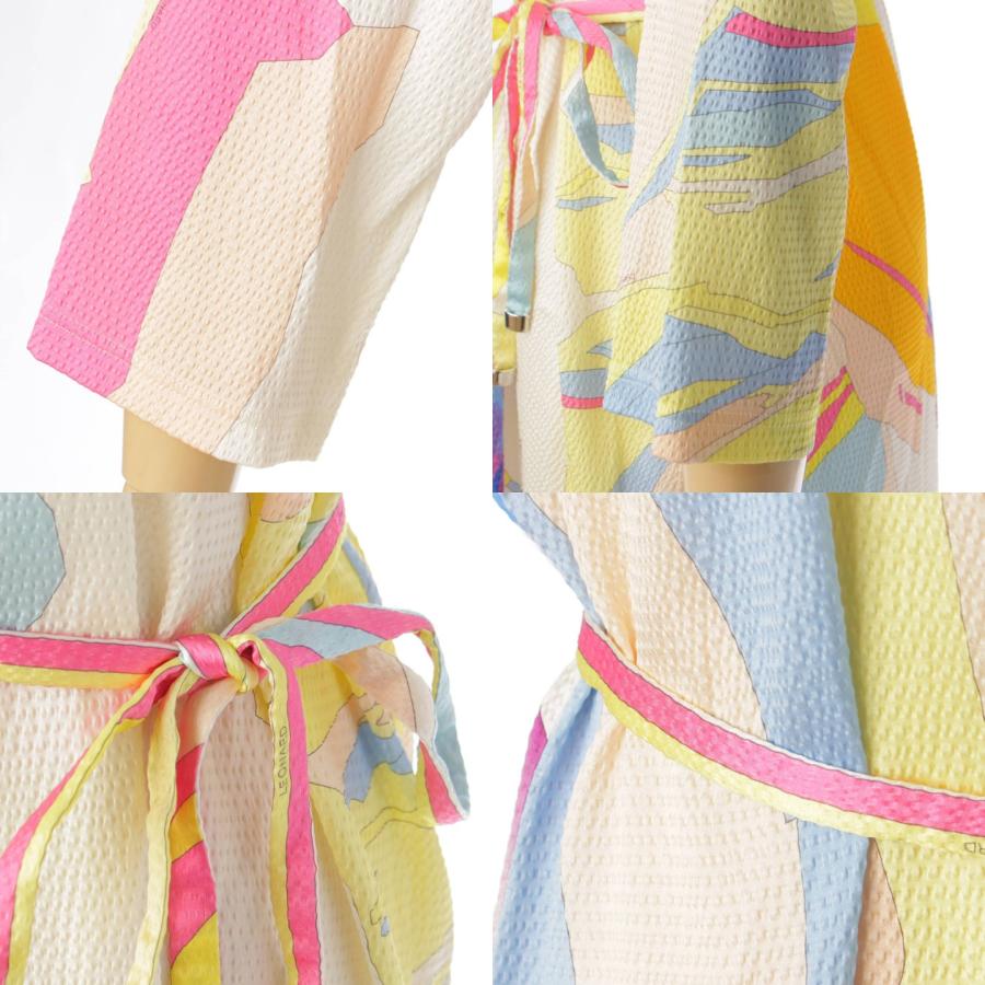LEONARD 【レオナール】LEONARD 7分袖 花柄 シルク チュニック 