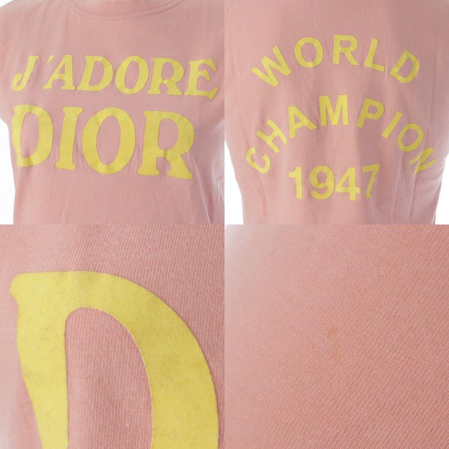 【ディオール】DIOR　ガリアーノ期 J'ADORE DIOR ロゴ コットン ノースリーブ 2E12155300 ピンク 38 【中古】【正規品保証】185606｜retrojp｜07