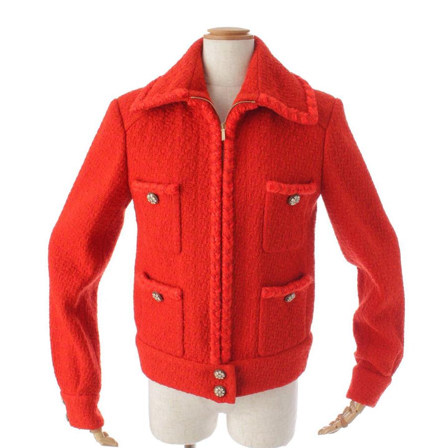 CHANEL 【シャネル】Chanel ツイード ジップアップ ウール ジャケット  