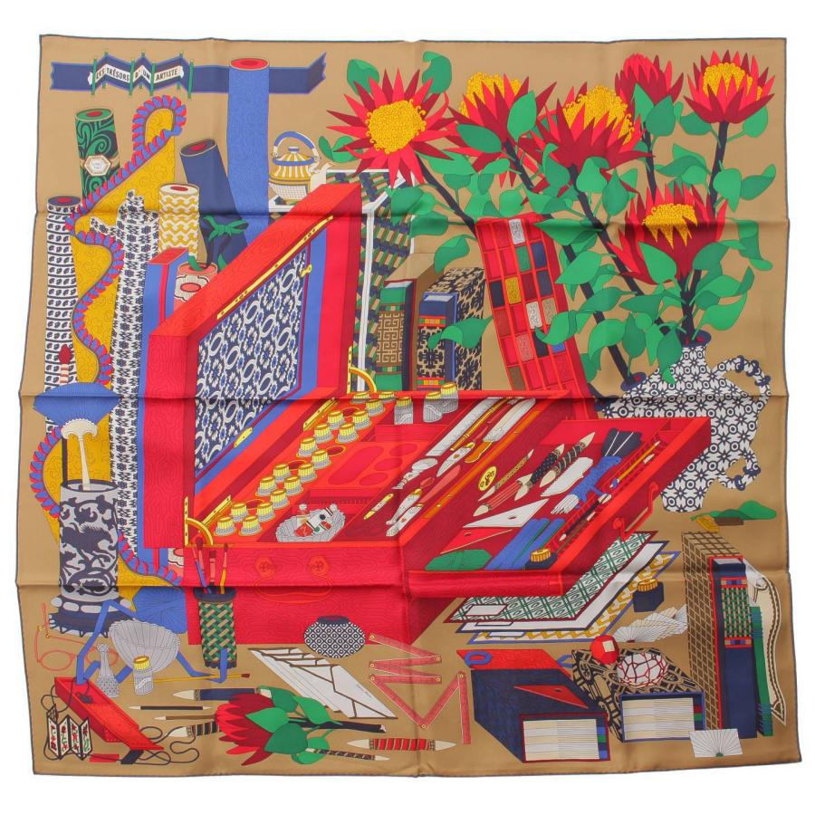 HERMES 【エルメス】Hermes カレ90 シルクスカーフ LES TRESORS D 