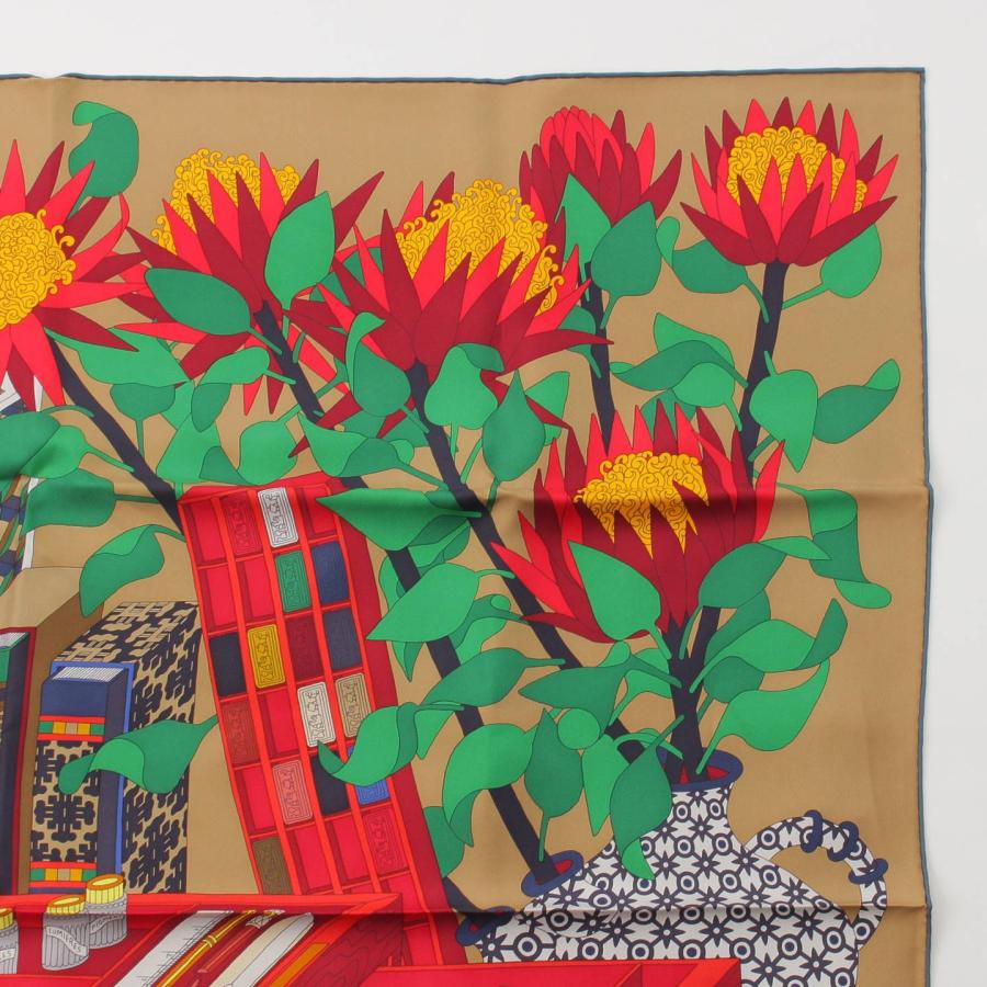 エルメスHERMES♥スカーフ♥シルク 90cm カレ♥花と蝶