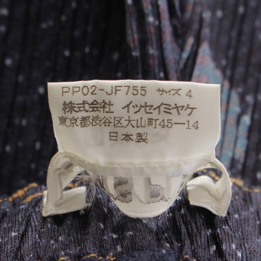 プリーツプリーズ イッセイミヤケ】PLEATS PLEASE ISSEY デニム転写 花  