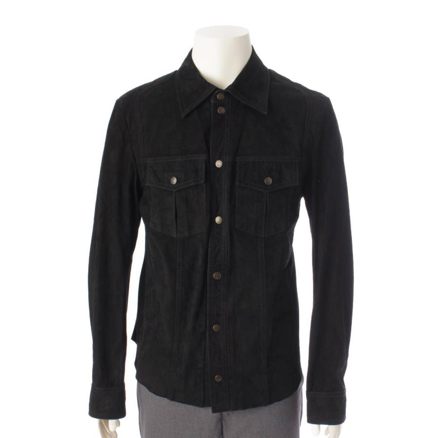 GUCCI レザーシャツ ブラック