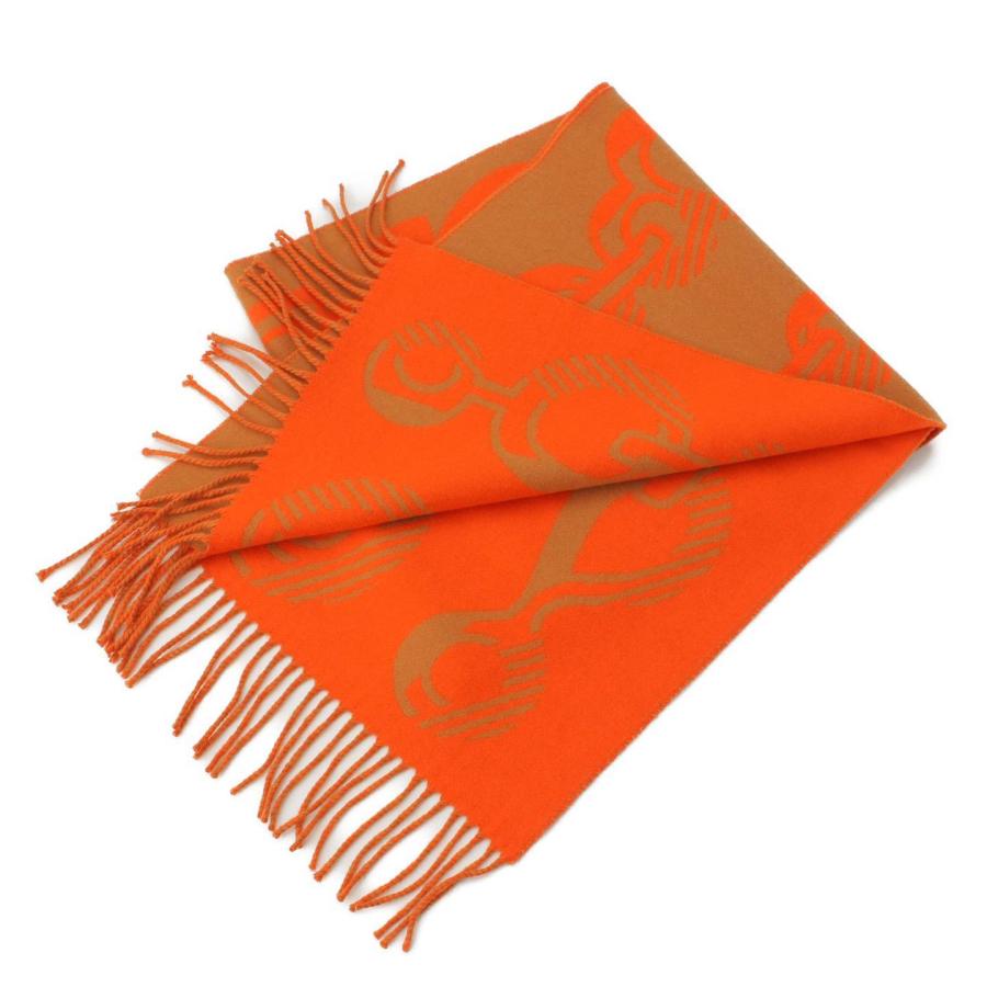 エルメス】Hermes 2022AW ドレ バックル カシミヤ マフラー フリンジ  