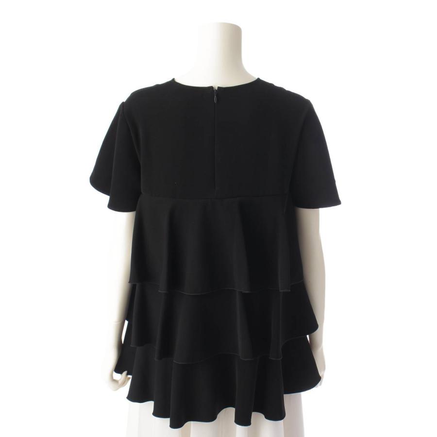 美品★YOKO CHAN ブラック フリルトップス ヨーコチャン36 フリルトップスブラック