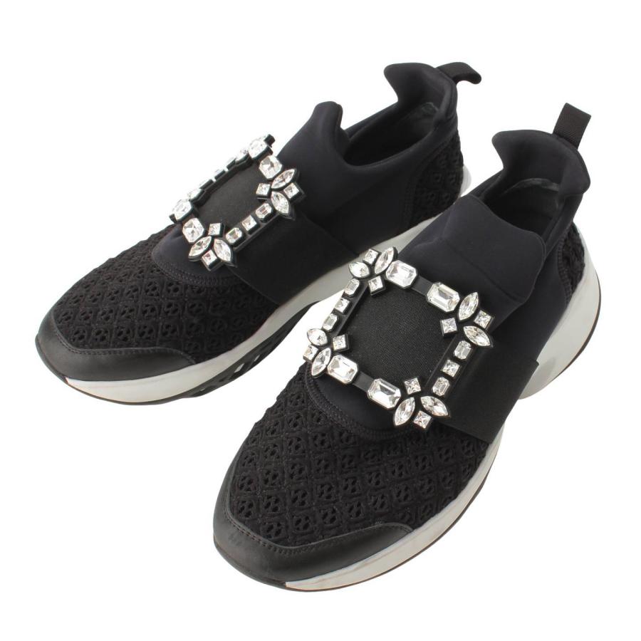 ROGER VIVIER ビジュー装飾 ブラックスニーカー ROGER VIVIER ビジュー ブラックスニーカー