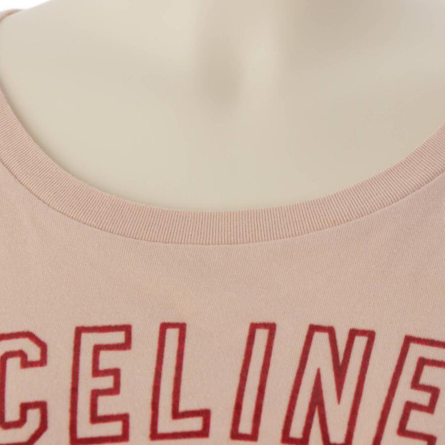 【セリーヌ】Celine　ロゴ 半袖 コットン カットソー Tシャツ 2X586114L ピンク M 【中古】188225｜retrojp｜05