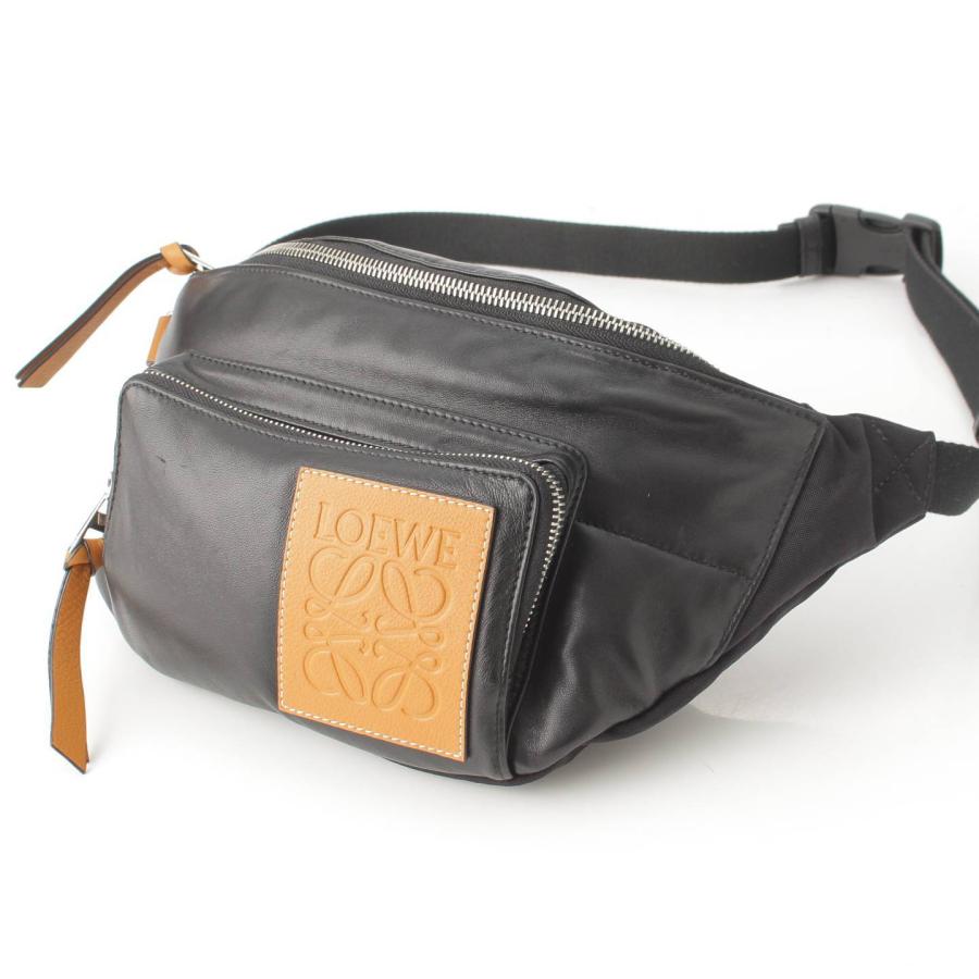 LOEWE 【ロエベ】Loewe パフィー レザー ボディバッグ ウエストポーチ 