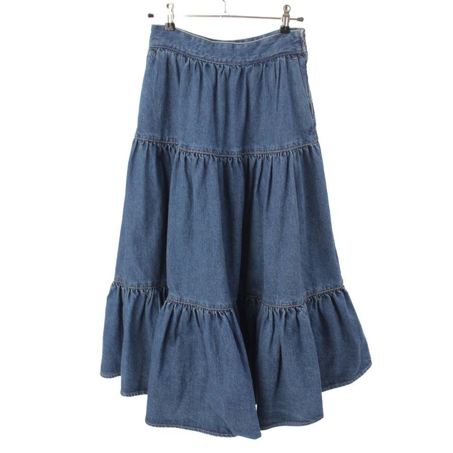 セリーヌ】Celine 20SS フレア ロング デニムスカート S060 502I 