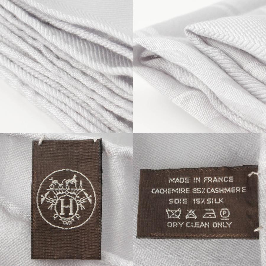 エルメス】Hermes ニューリブリス カシミヤ シルク スカーフ グリ ニュ 