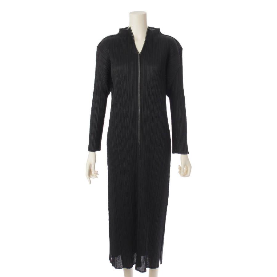 プリーツプリーズイッセイミヤケジップワンピースブラックプリーツ3