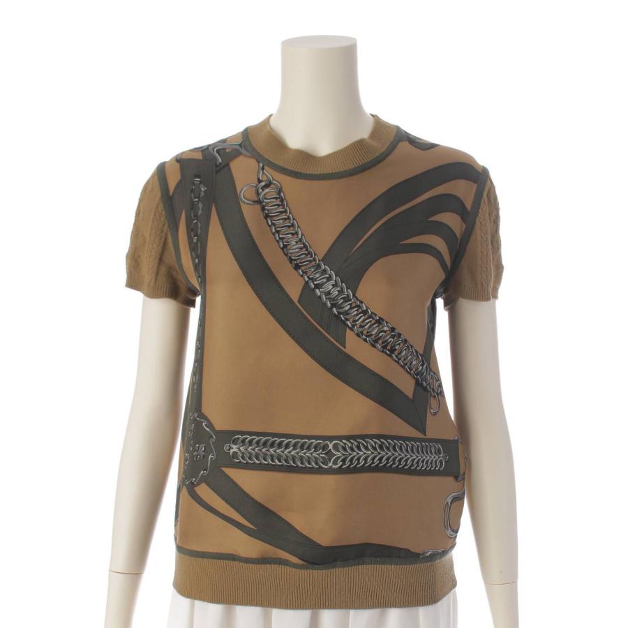 専用！美品❢HERMES　ツイルレーヌ　セーター　シルク＆キャメル　36 エルメス ついルレーヌ シルクニット36