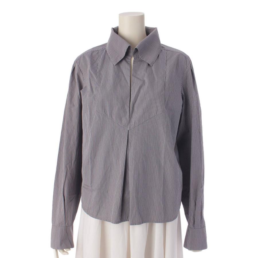 CHANEL チェック柄 長袖シャツ