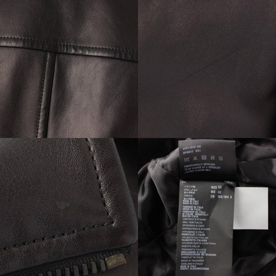 PRADA 【プラダ】Prada メンズ 15年 ラムスキン レザー ダブル 