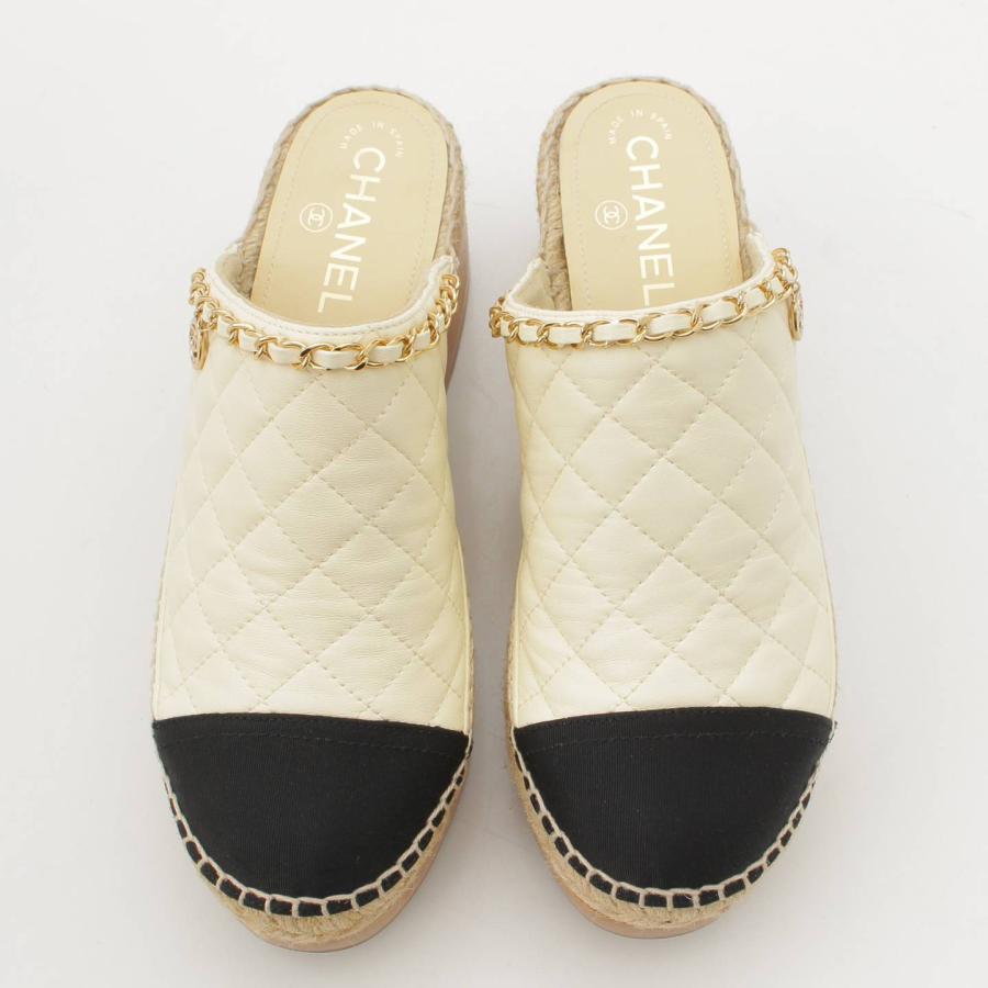 CHANEL 【シャネル】Chanel マトラッセ ジュート ミュール サボ 