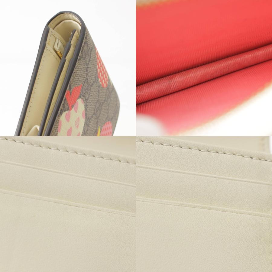 グッチ】Gucci レポム GGスプリーム リンゴ ハート 二つ折り財布 