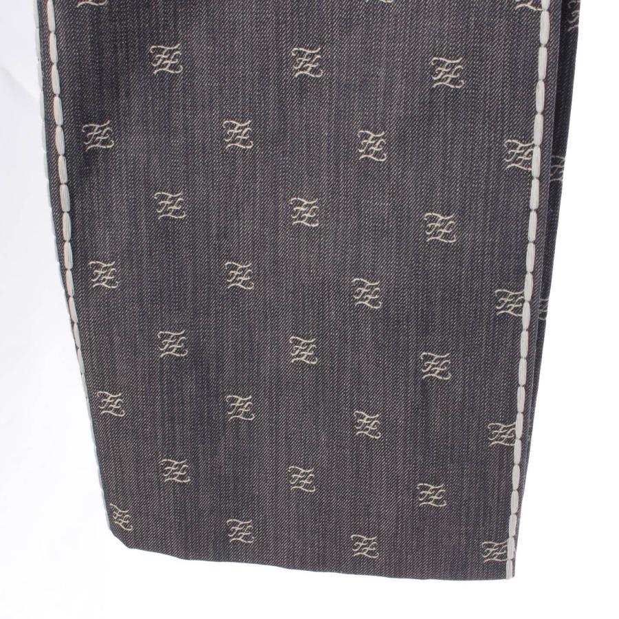 フェンディ】Fendi ロゴ刺繍 スリット ホワイトステッチ デニム  