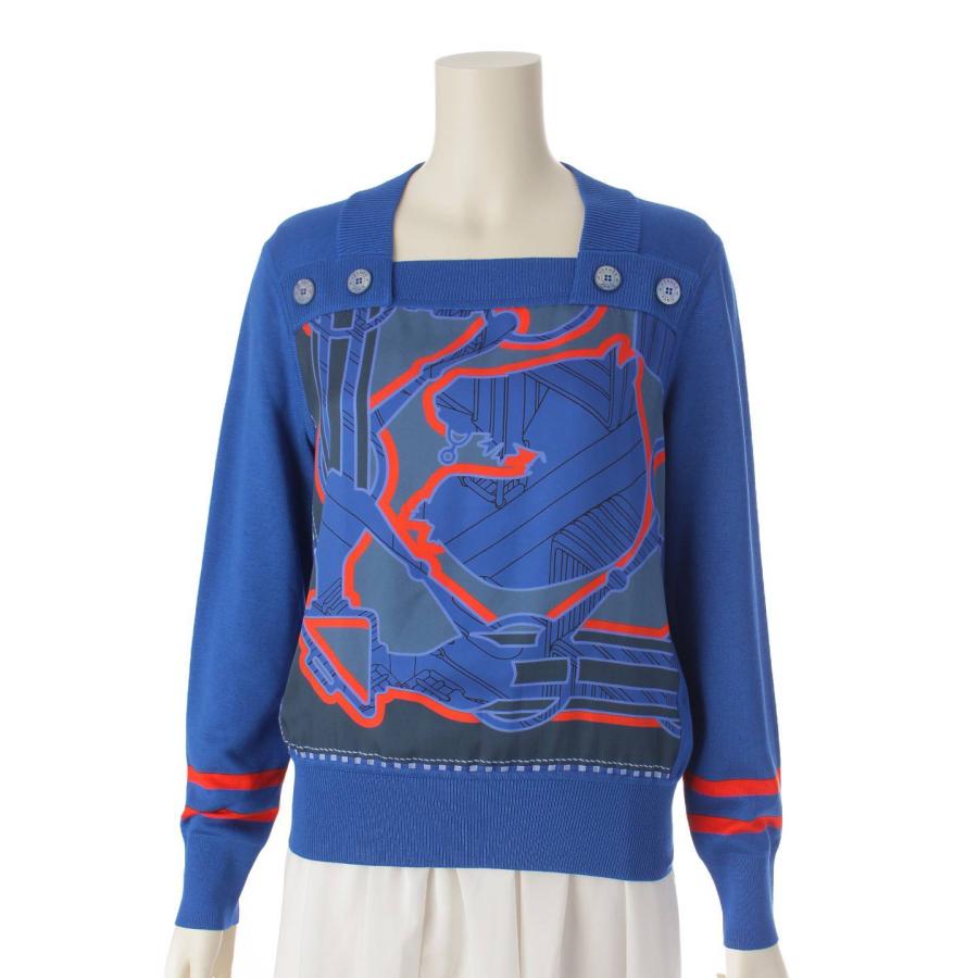 エルメス】Hermes ツイルレーヌ タッタソール ジグザグ シルク ニット 