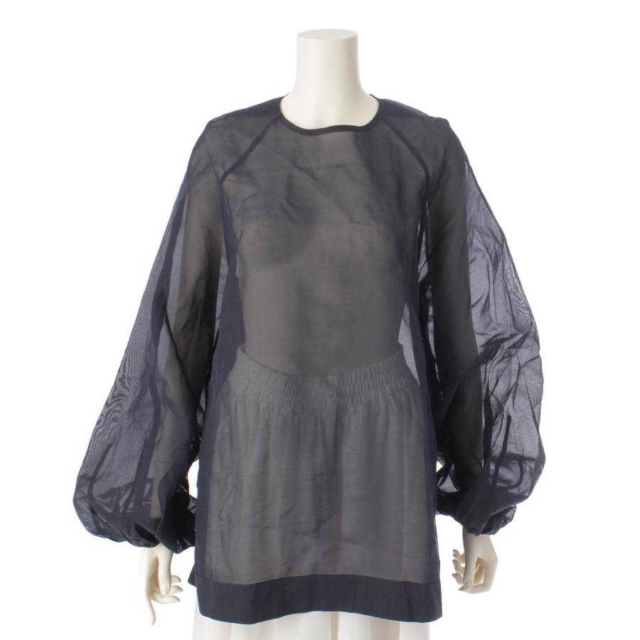 BLAMINK 【ブラミンク】BLAMINK シルク コットン ノーカラーシャツ  