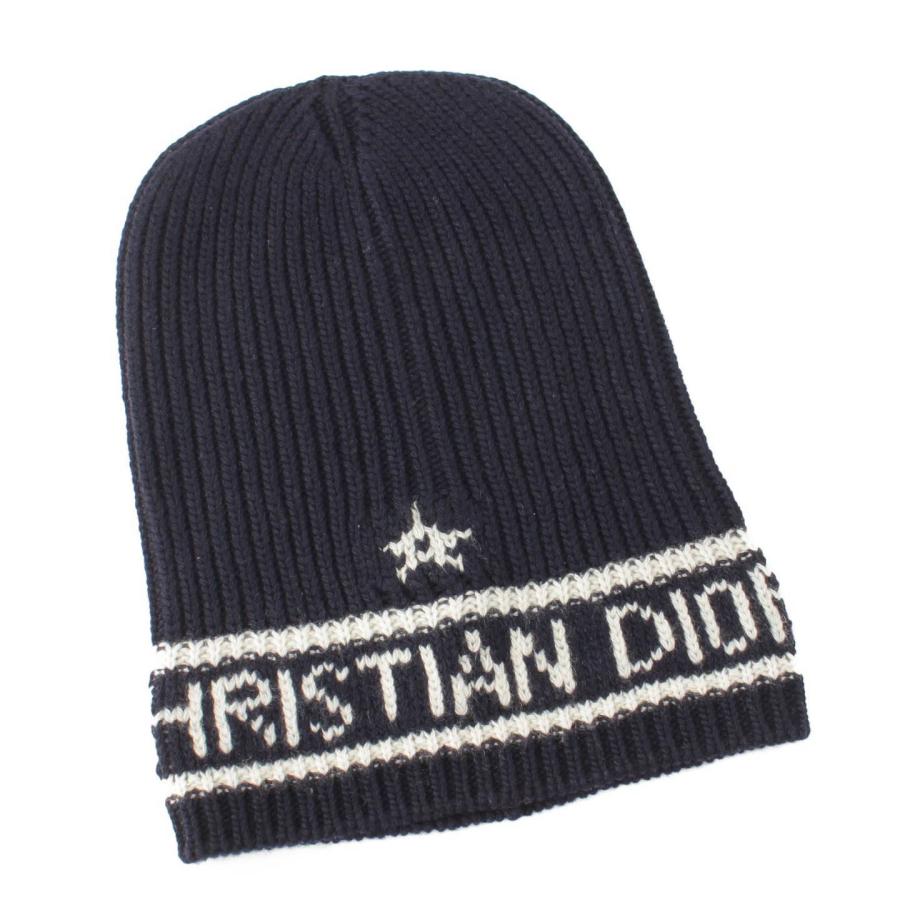 クリスチャンディオール】Christian Dior ロゴ カシミヤ×ウール ニット 