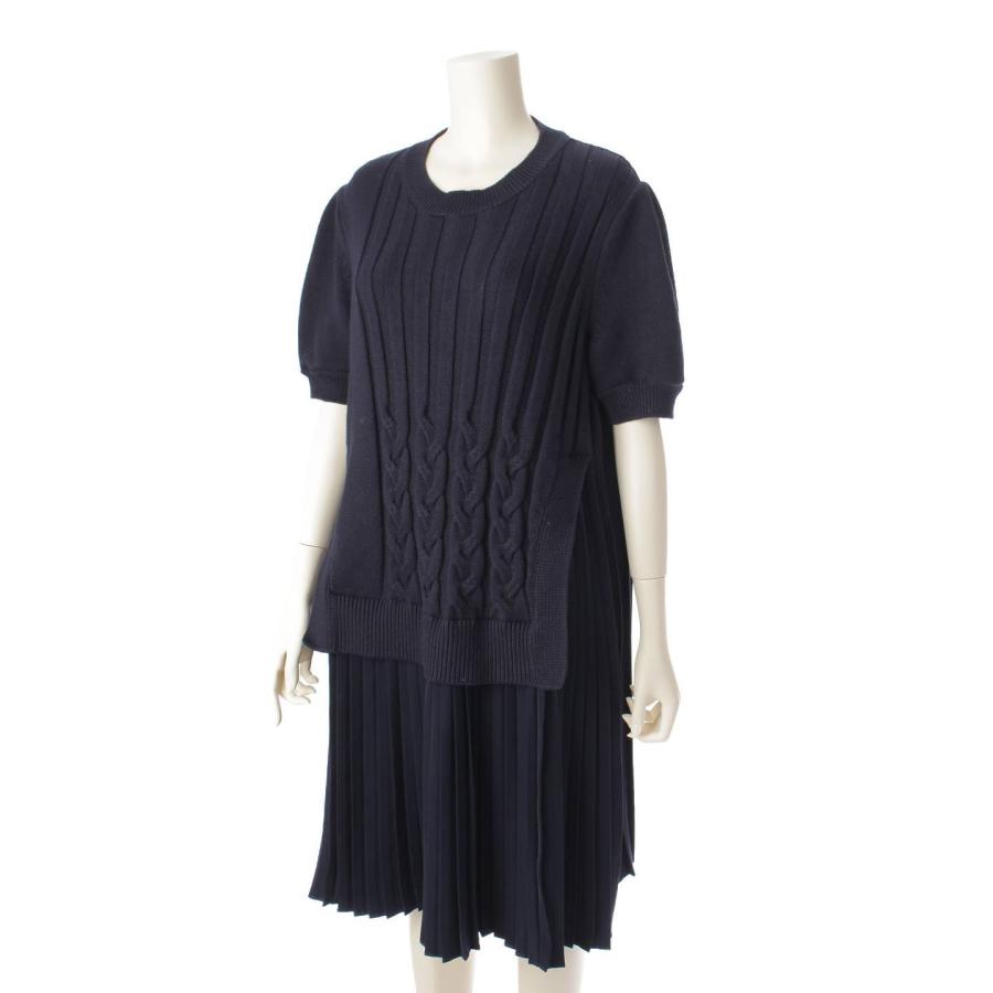 ADEAM FOXEY ニット dress プリーツ ワンピース ペイズリー 黒 【公式