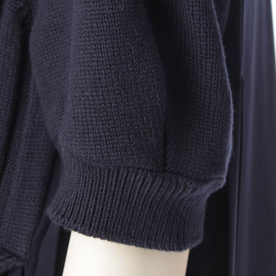 新作 アディアム ADEAM カーディガン ブラック バックフリル レース