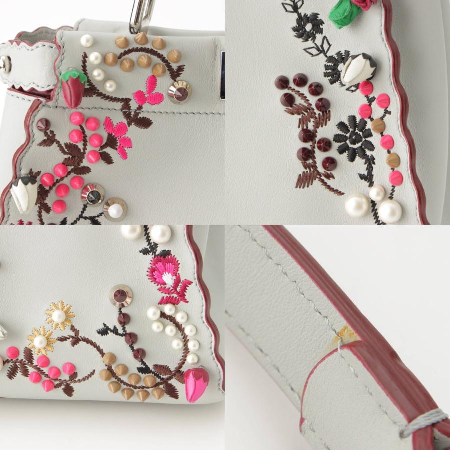 FENDI 【フェンディ】Fendi ピーカブー レギュラー フラワー刺繍 FENDI 【フェンディ】Fendi ピーカブー レギュラー フラワー刺繍