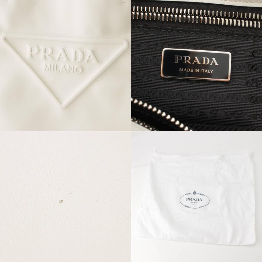 PRADA 【プラダ】Prada トライアングル レザー エンボス トートバッグ 