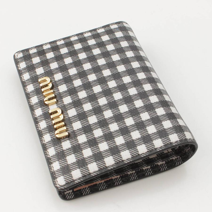 miu miu 二つ折り財布 ギンガムチェック柄 【公式通販】