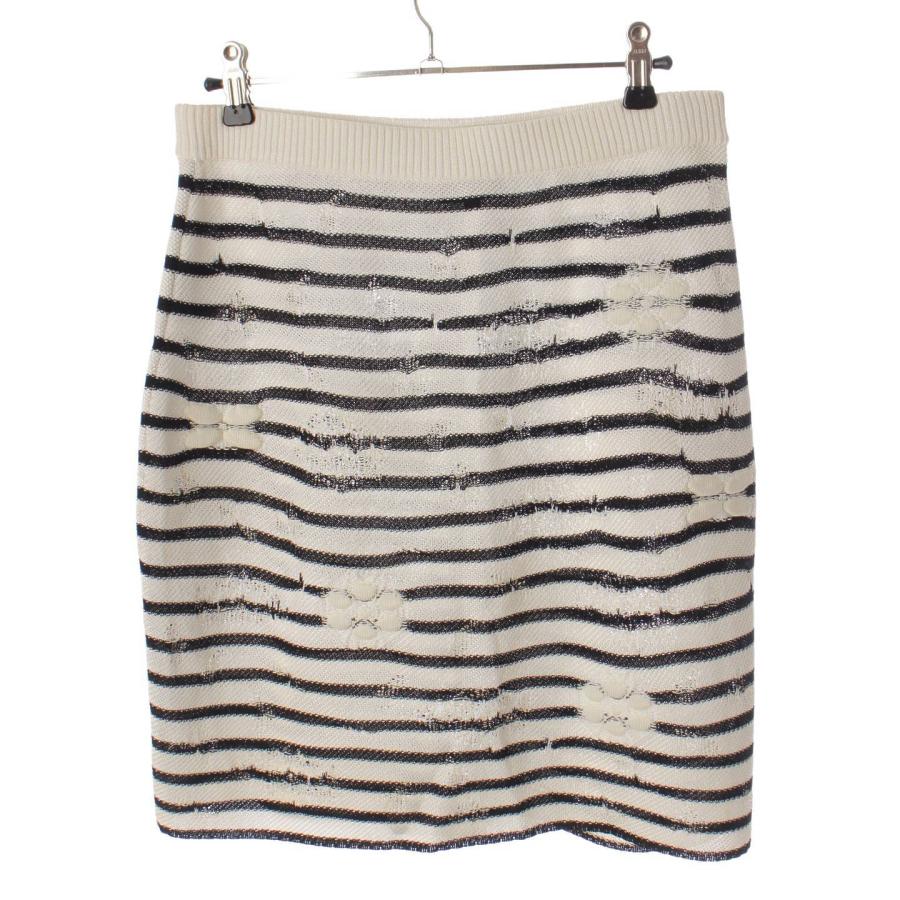 CHANEL 【シャネル】Chanel 17P ココマーク カメリア ボーダー ニット  