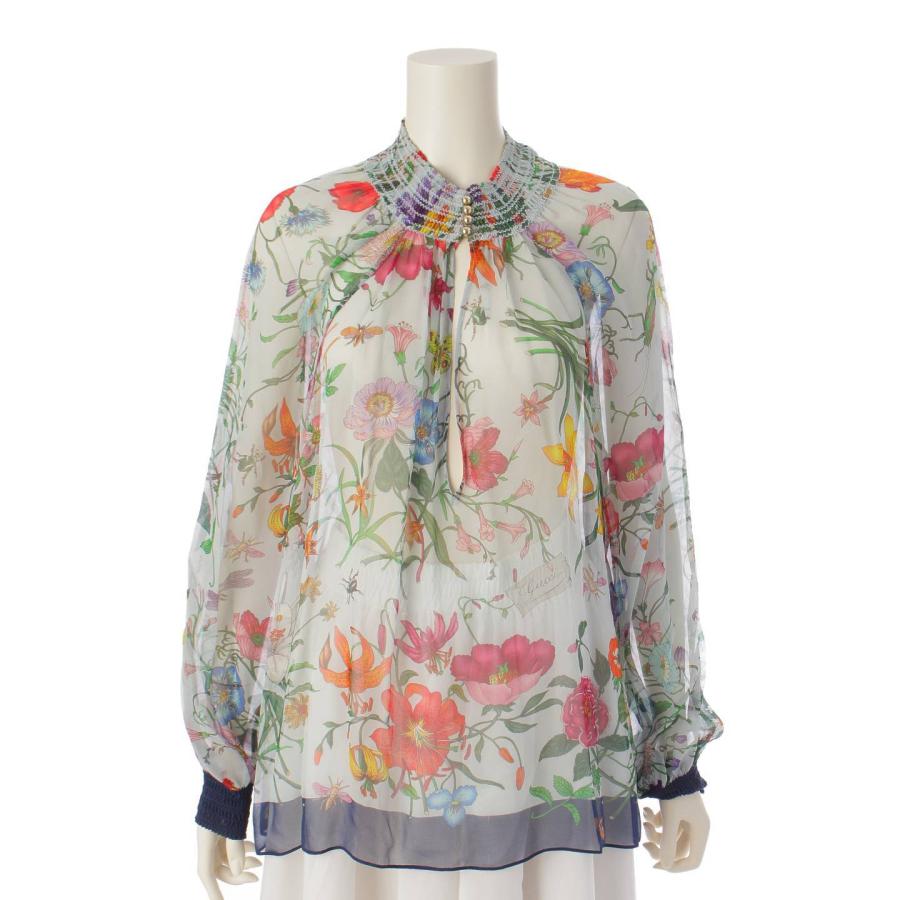 GUCCI 【グッチ】Gucci 14年 フローラ シルク ブラウス シャツ GUCCI 【グッチ】Gucci 14年 フローラ シルク ブラウス シャツ