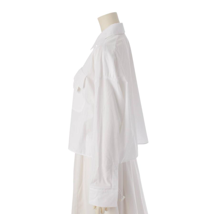 FENDI 【フェンディ】Fendi コットン クロップド 長袖 ポプリンシャツ 