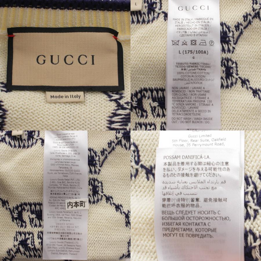 GUCCI 【グッチ】Gucci メンズ 22SS GG コットン 長袖 クルーネック 