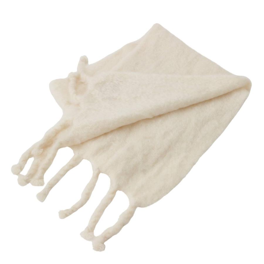 ロエベ】Loewe アナグラム モヘア×ウール フリンジ スカーフ 大判  