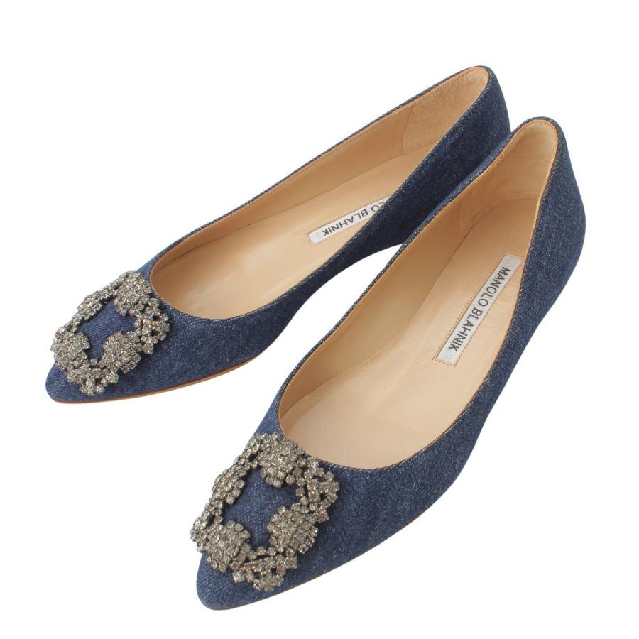 MANOLO BLAHNIK 【マノロブラニク】Manolo Blahnik デニム ハンギシ 