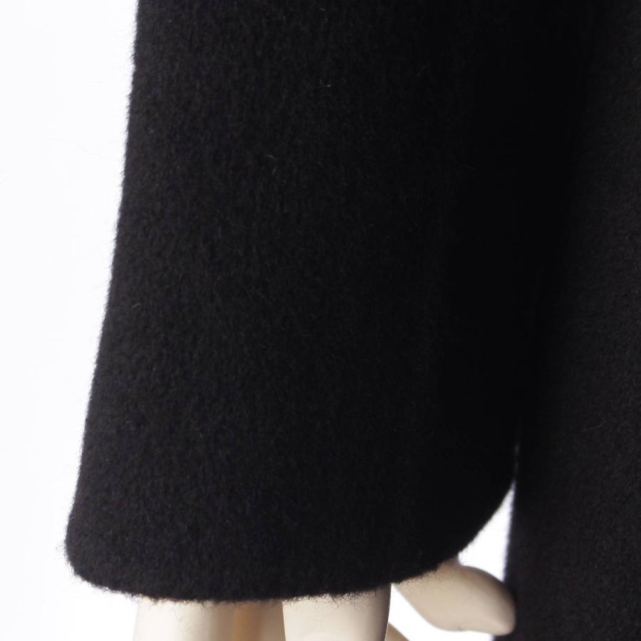 フォクシー掲載品黒カシミヤダブルフェイスコート（40）