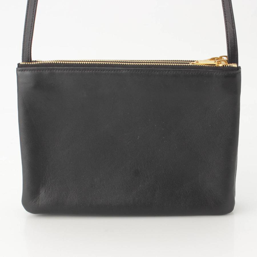 【セリーヌ】Celine　　トリオ ラージ レザー ポーチ ポシェット ショルダーバッグ 187613BEB ブラック 【中古】【正規品保証】194153｜retrojp｜03