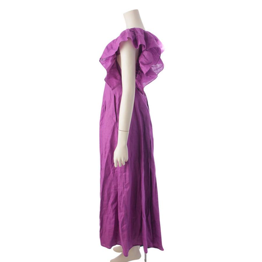 ソノタ】 マイラン ボタニカルダイ フリル ジップ ショルダードレス  