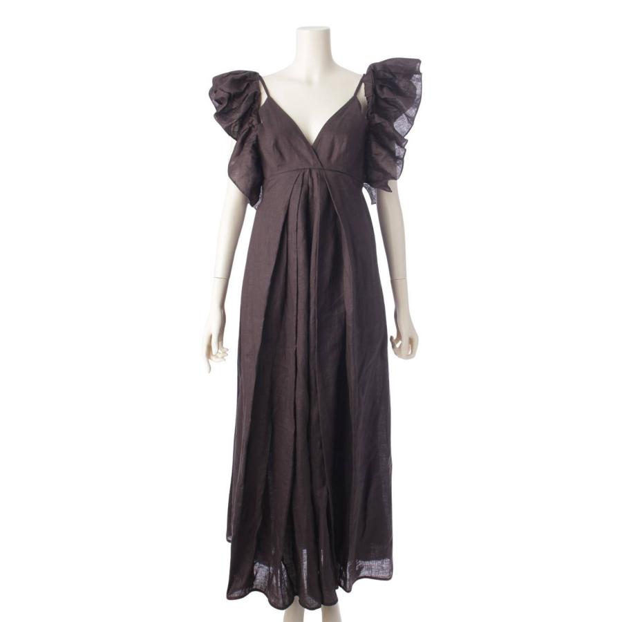 ソノタ】 マイラン ボタニカルダイ フリル ショルダードレス  