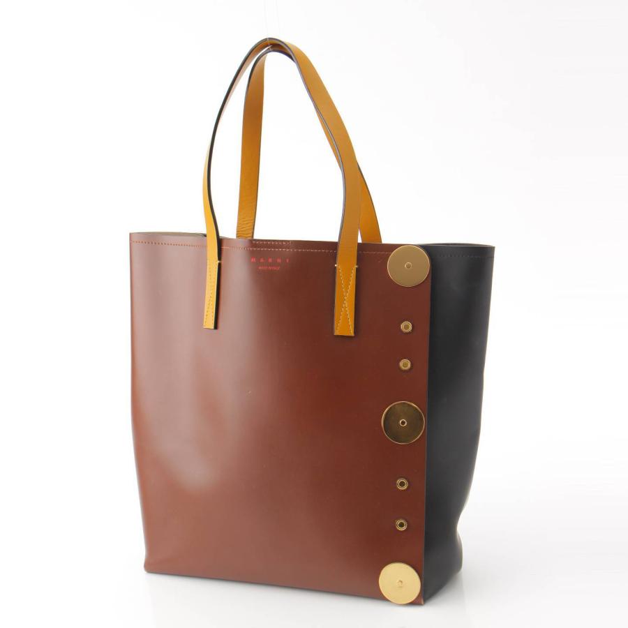 マルニ】Marni パネルトートバッグ SHMP0011Y0 ブラウン 【中古  