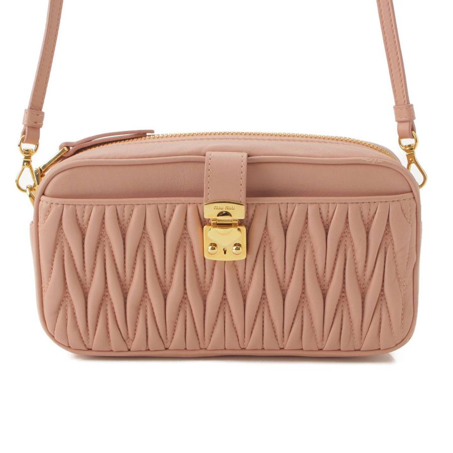 miu 【ミュウミュウ】Miu Miu マテラッセ レザー ショルダーバッグ 