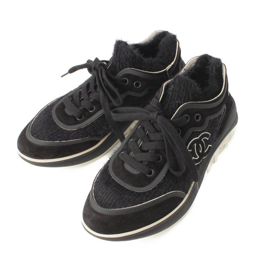 CHANEL 【シャネル】Chanel ココマーク W スエード×ファブリック  