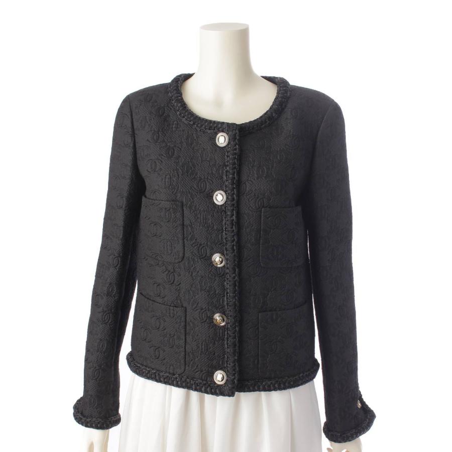 CHANEL 【シャネル】Chanel ココマーク ロゴジャガード ウール×シルク  