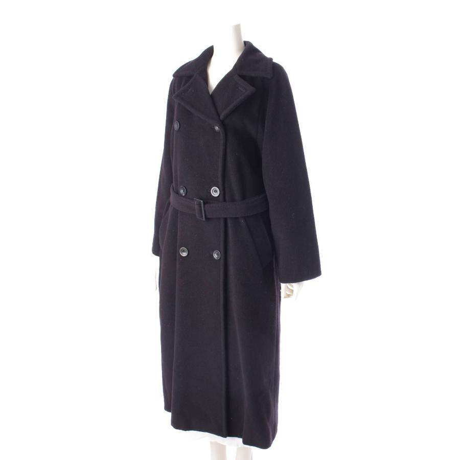 マックスマーラ】Max mara カシミヤ混 ウール ベルテッド ダブル 