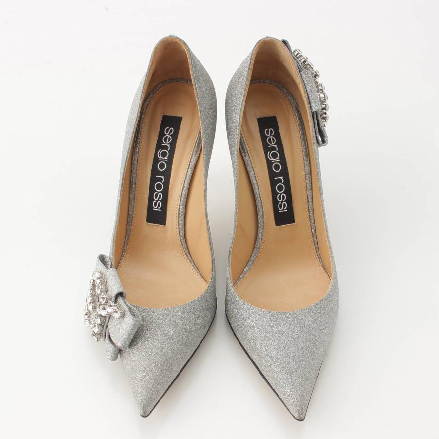 セルジオロッシ 集まれる スニーカーサンダル ビジュー シルバー #38 