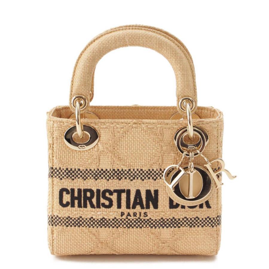 Christian Dior 【ディオール】DIOR レディディオール ラフィア ミニ  