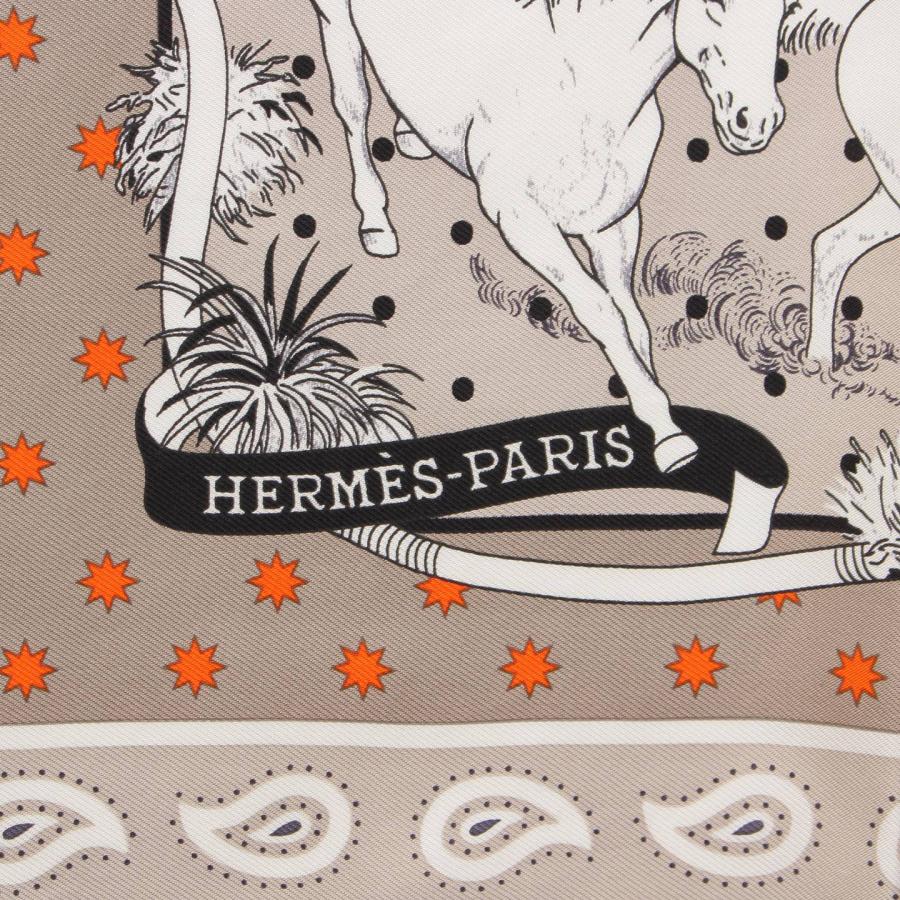 エルメス】Hermes カレ55 シルク スカーフ Les Mustangs Bandana 野生 
